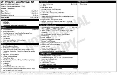2010 Chevrolet Corvette Base 1LT