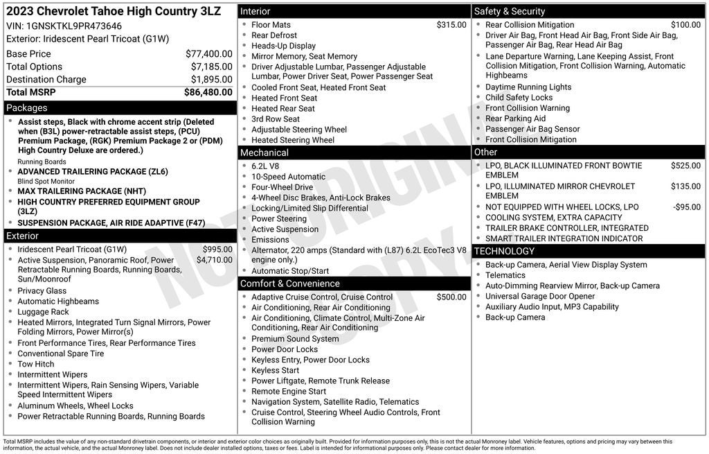2023 Chevrolet Tahoe High Country
