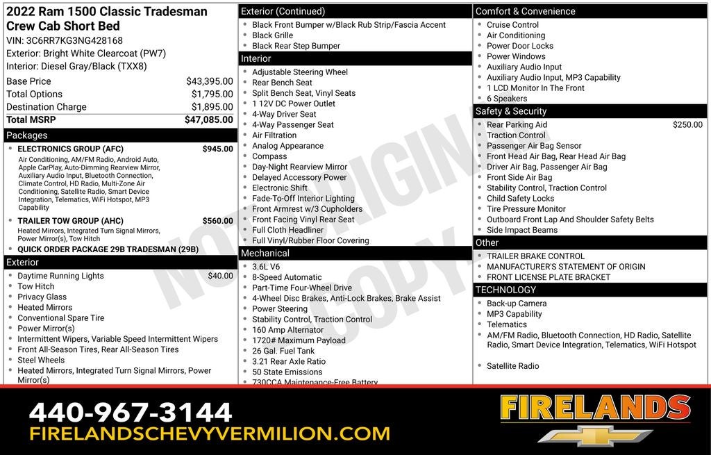 2022 RAM 1500 Classic Tradesman